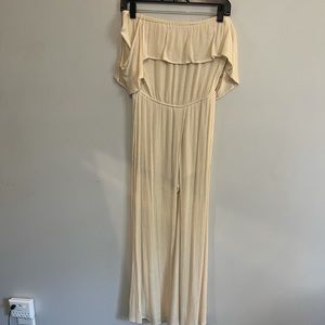 Cream size small jumpsuit